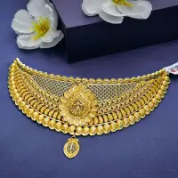 Golden Enchantment Floral Choker-NCCS0727 SU2E99