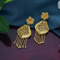 Floral Filigree Gold Jhumka Earrings for Women - ER16188 S364