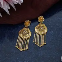 Floral Cascade Tassel Gold Earrings for Women - ER16187 S364