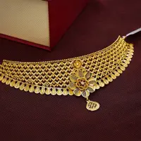 Floral Forum Meshwork Gold Choker-NCCS0765 SU2EE0