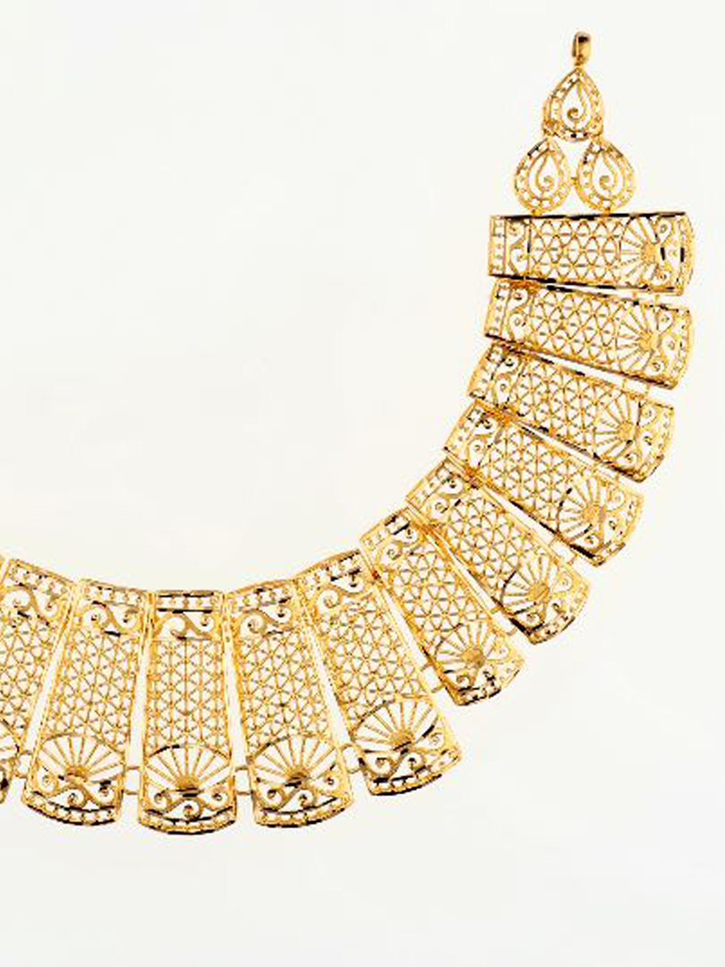 Heritage Panel Traditional Gold Choker Necklace-1060006981764AA S264 - Image 2