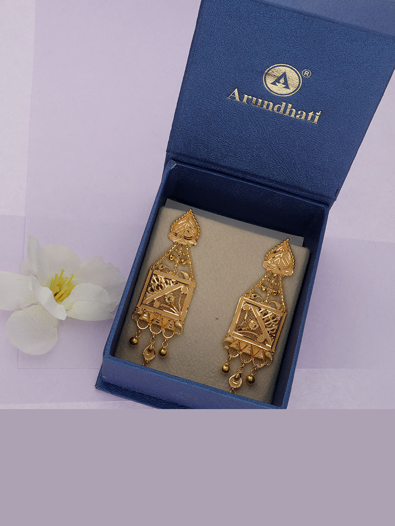 Gold Loom Earring-1060006879184AA S141 - Image 2