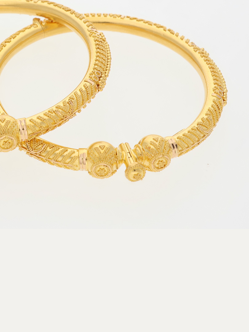 Spiral Gold Bangles-1060007033783AA S101 - Image 2