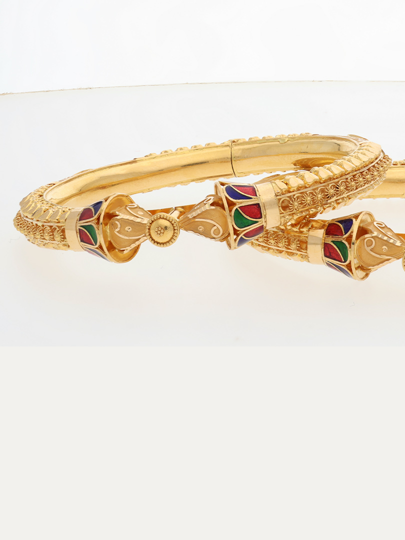 Meenakari Mukh Bangles-1060005898247AA S101 - Image 2