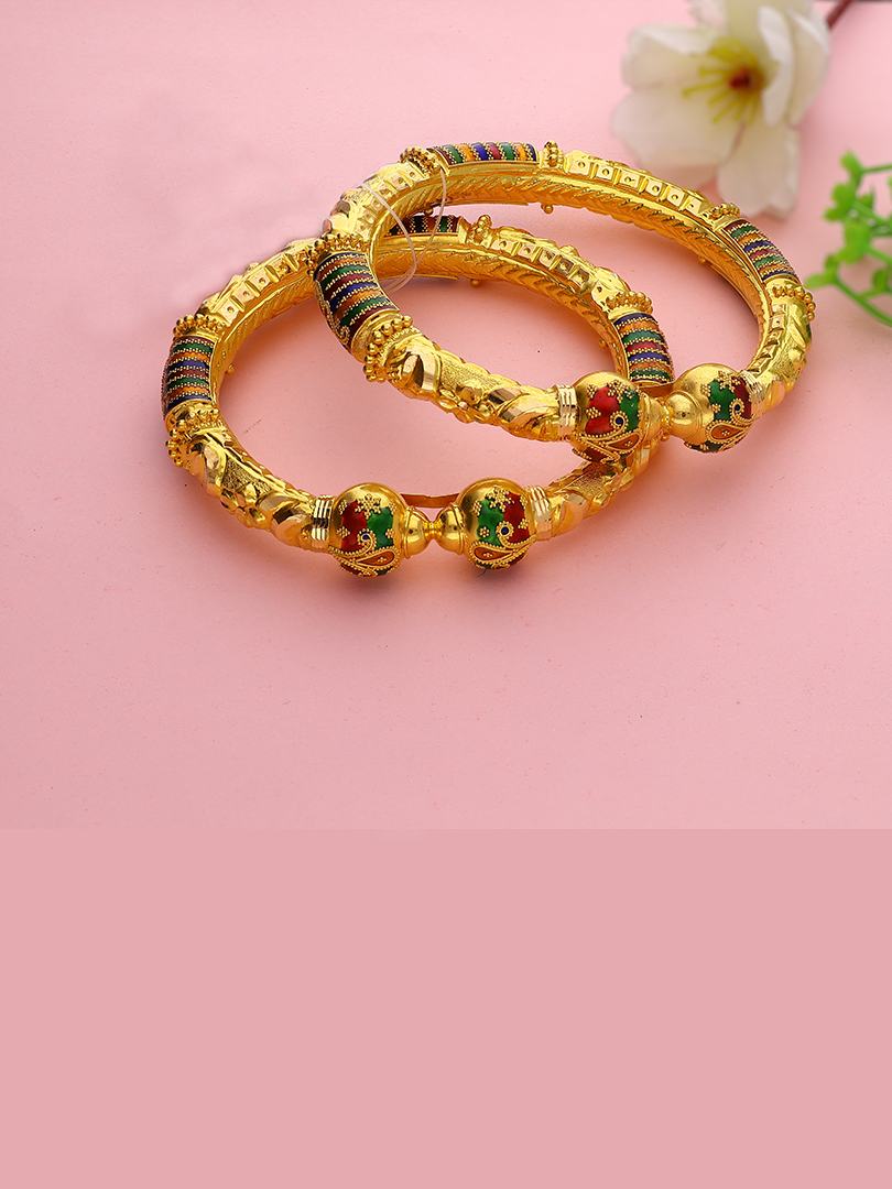 Rajwadi Meenakari Bangles