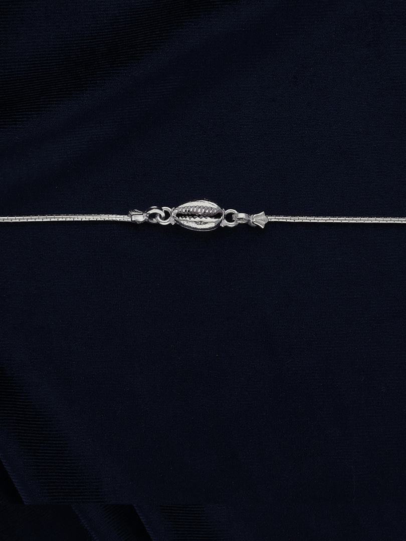 Seashell Symphony Silver Rakhi