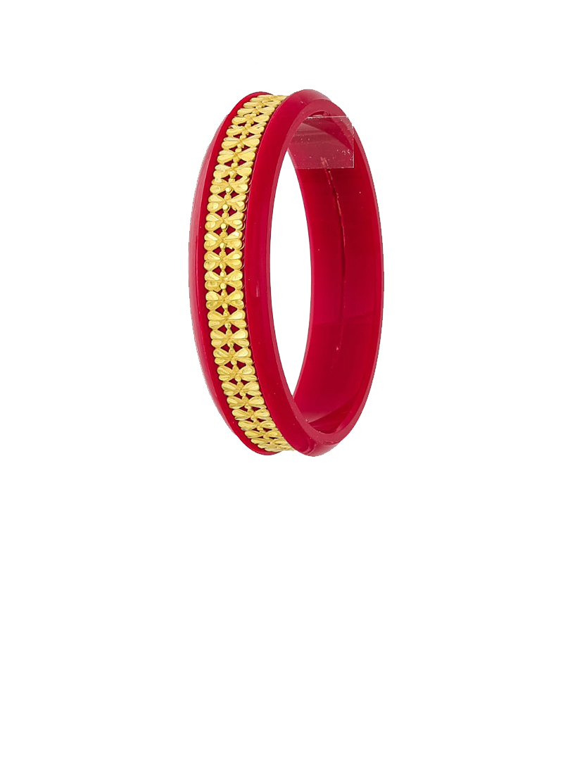 22K Lightweight Gold Sankha Bangles for Women-SJ-29 - Image 2