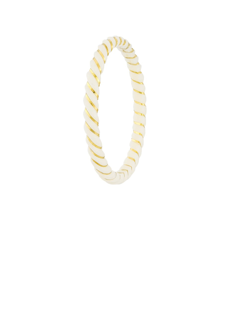 22K White Spiral Gold Sankha Bangles-SR-01 - Image 2
