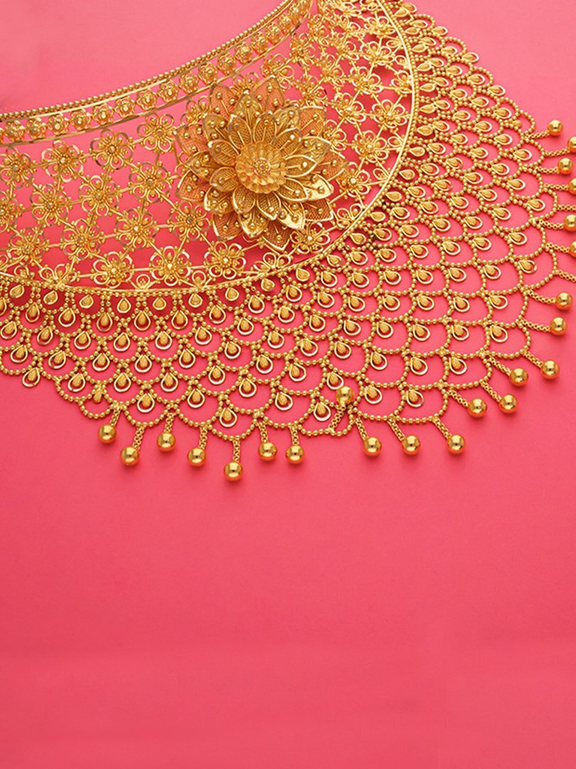 Royal Filigree Bridal Gold Choker -1060008667971AA S346 - Image 2