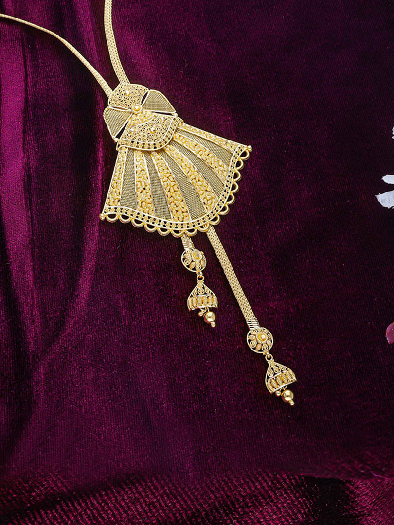 Fanora 22kt Semi Long Gold Necklace-1060008873326AA S346 - Image 2