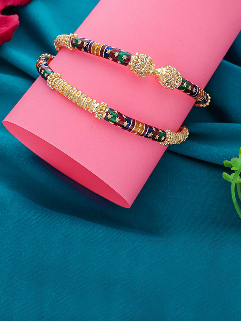 Fashionable Manipuri Minakari Bangles-1060009058159AA S23 - Image 2