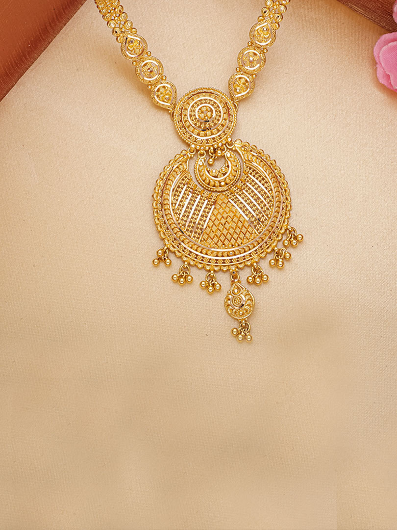 Ethinic Chandbali Gold Necklace - Image 2