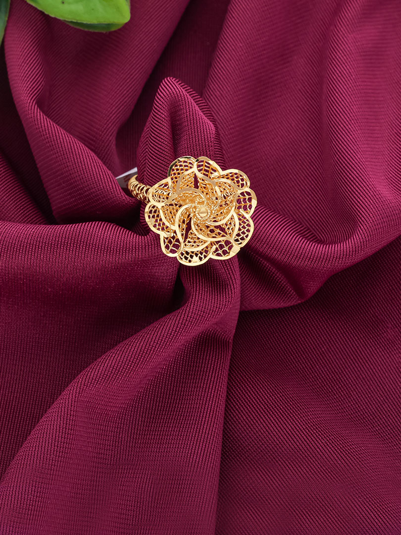 Gilded Feather Serenity Ring