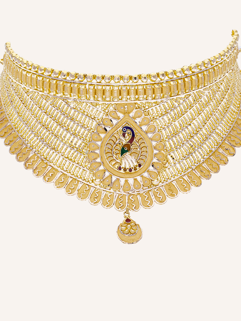 Peacock Elegance Choker-1060009818463AA S373 - Image 2