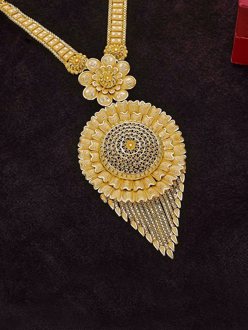 Blooming Vine Long Gold Necklace-1060009953997AA S384 - Image 2