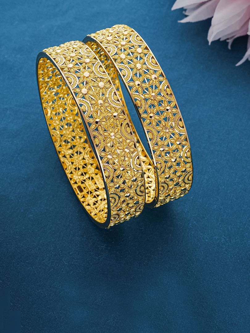 Ruhani Gold Bangles-1060010709705AA S118 - Image 2