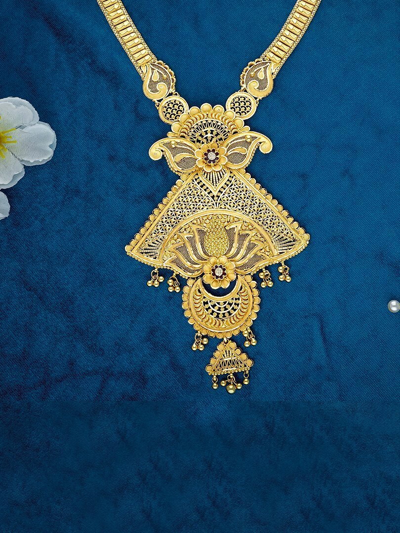 Lotus Beauty Long Gold Necklace-1060010870542AA S406 - Image 2