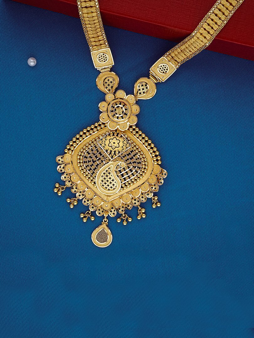 Artisan Fusion Long Gold Necklace-1060010895965AA S381 - Image 2