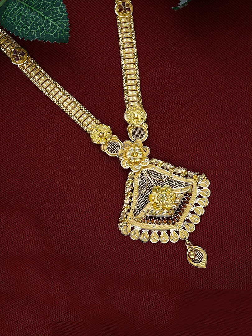 Kusuma Veena Traditional Long Gold Necklace-1060011359527AA S381 - Image 2
