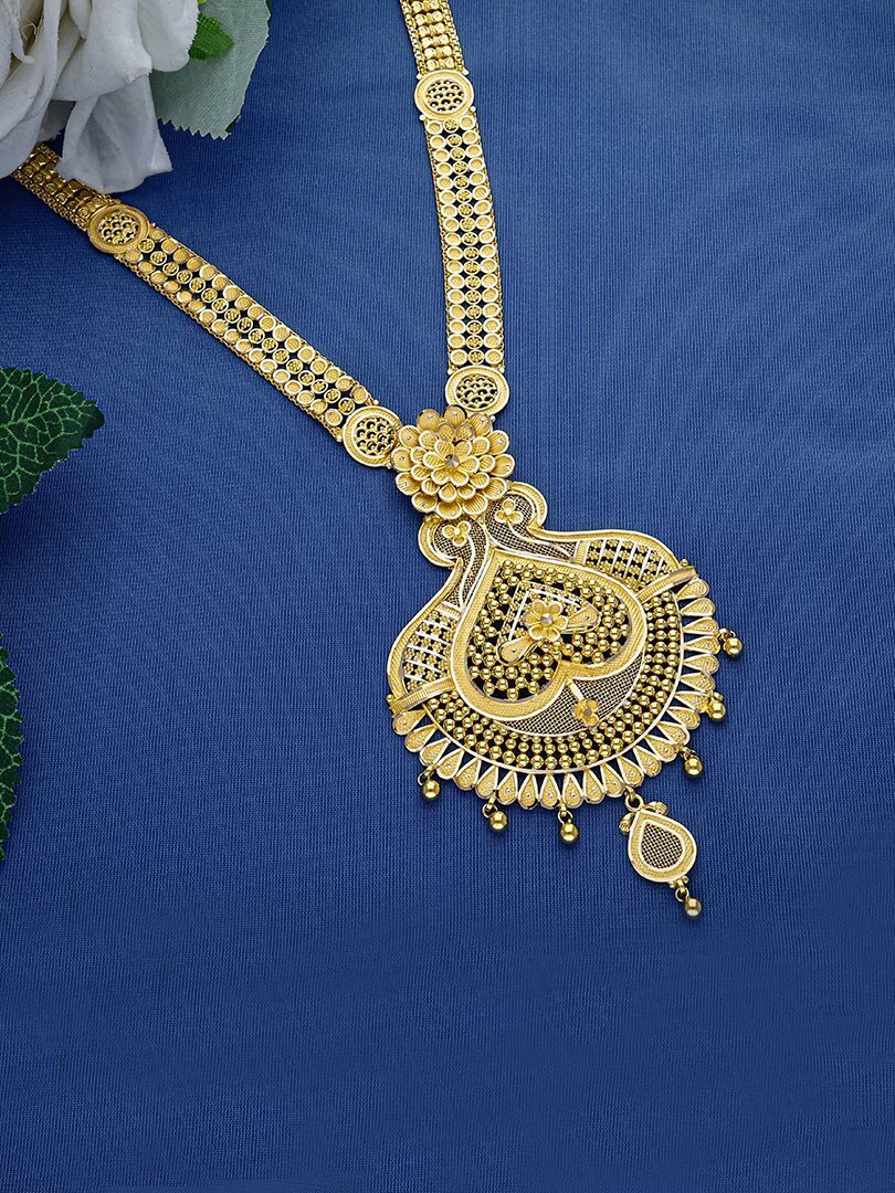Hrudaya Pushpa Traditional Long Necklace-1060011356052AA S421 - Image 2