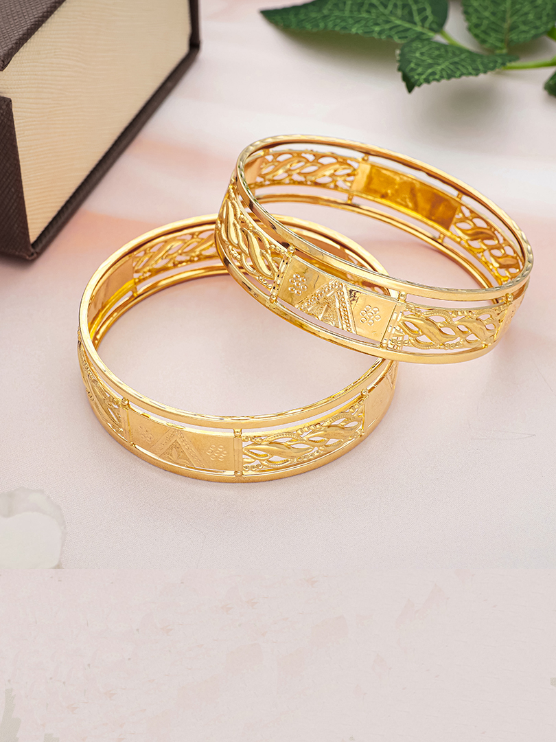 22KT Heritage Filigree Shagun Bangle-BNG21038 S298 - Image 2