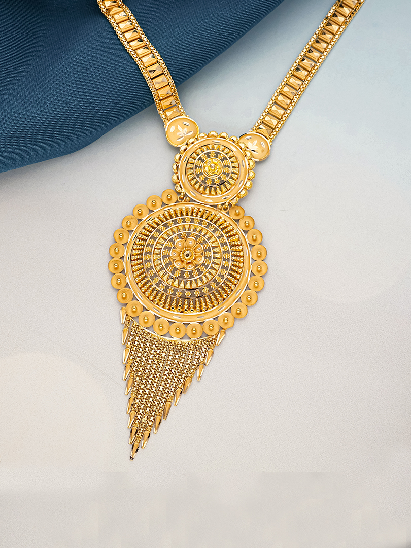 Shagun Swarna Chakra Long Gold Necklace-NKSS1018 - Image 2
