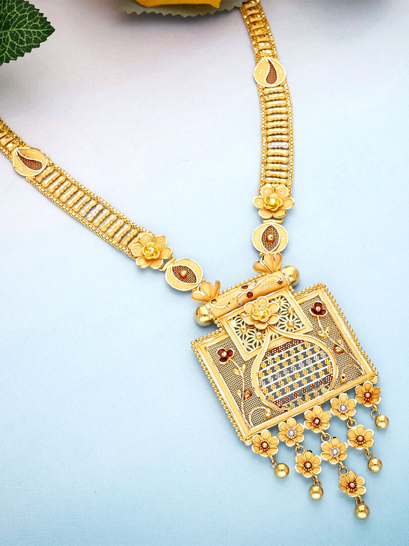Royal Lakshmi Gold Long Necklace-NKSS2070S401 - Image 3