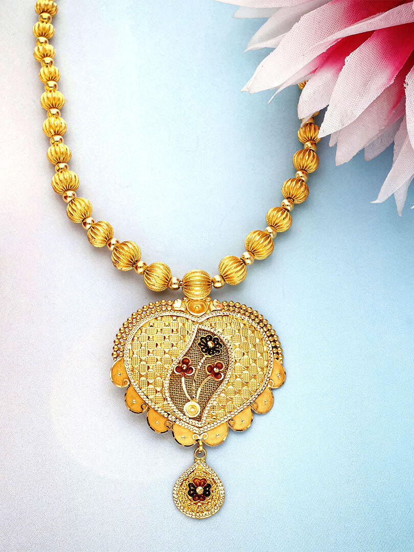 Bhavya Kanchanamala Long Gold Necklace-NKS13155S401 - Image 4