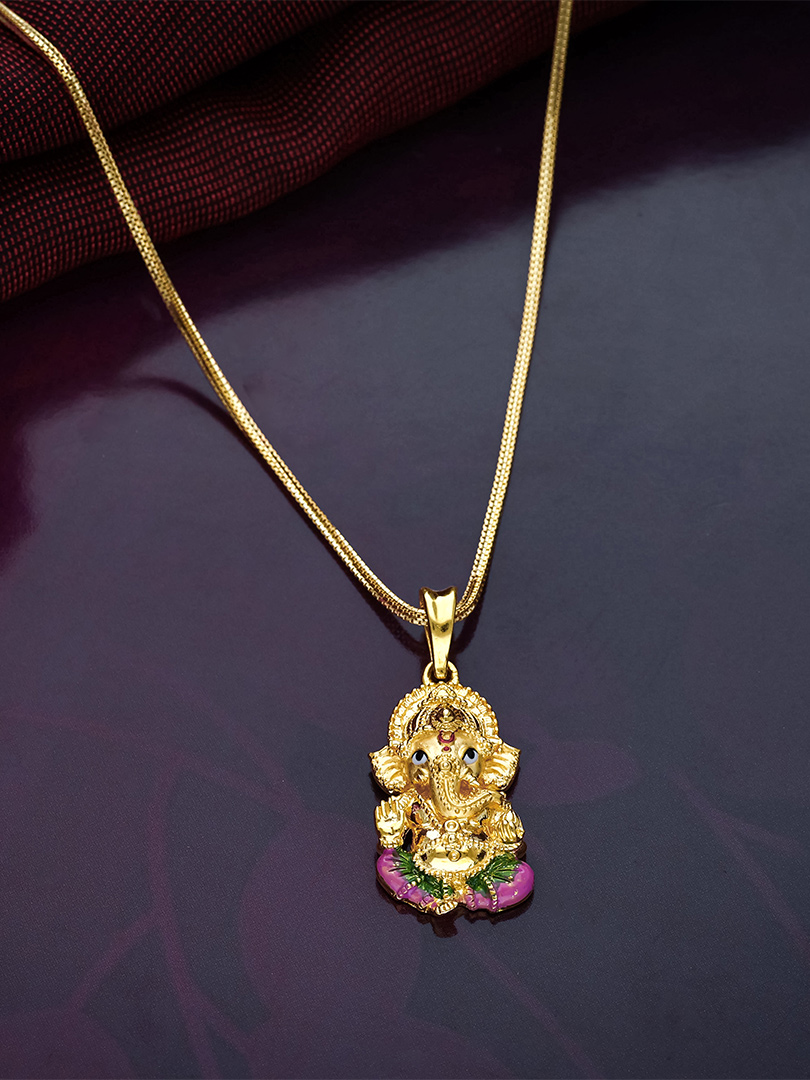 22Kt Divine Ganesha Gold Locket - LKT1944 SU2E99