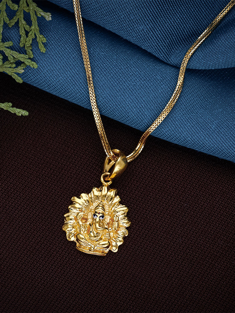 22Kt Divine Ganesha Gold Locket - LKT1914 SU2E99