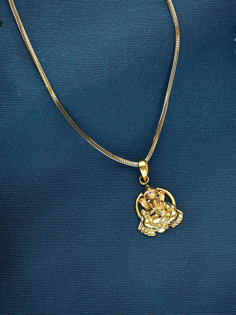 22Kt Divine Ganesha Gold Pendant - LKT1913 SU2E99