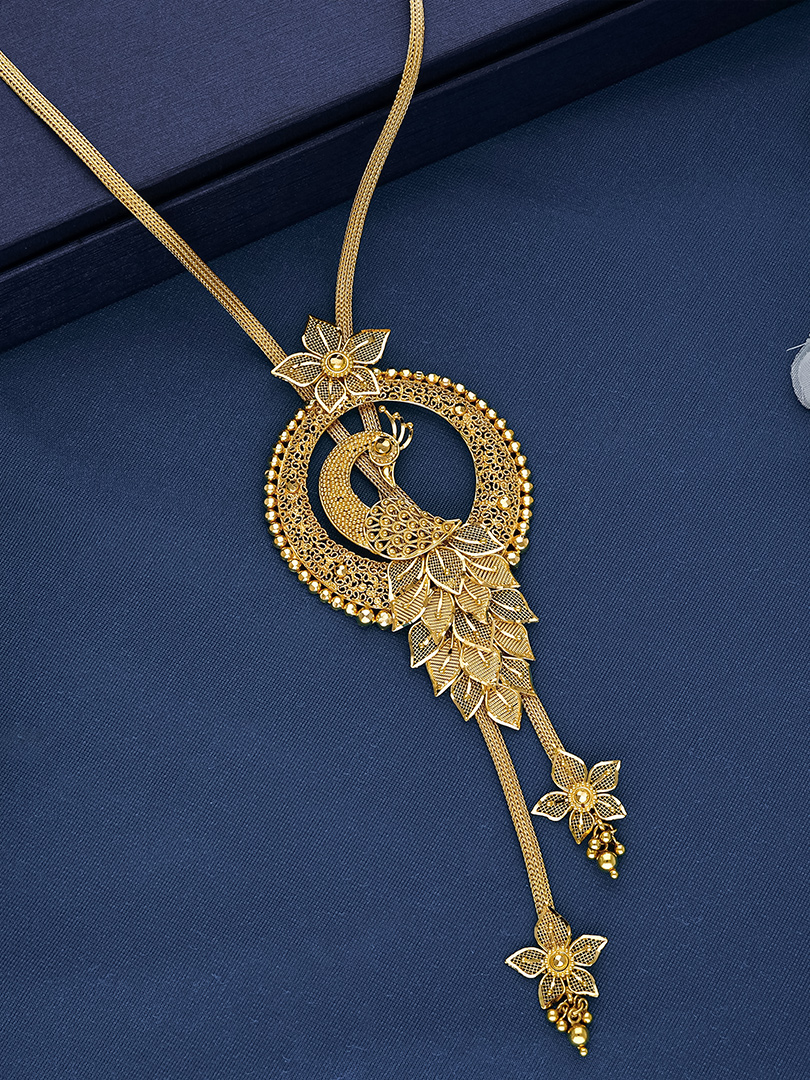 Peacock Harmony Gold Tieset Pendant - NKTS0074 S202
