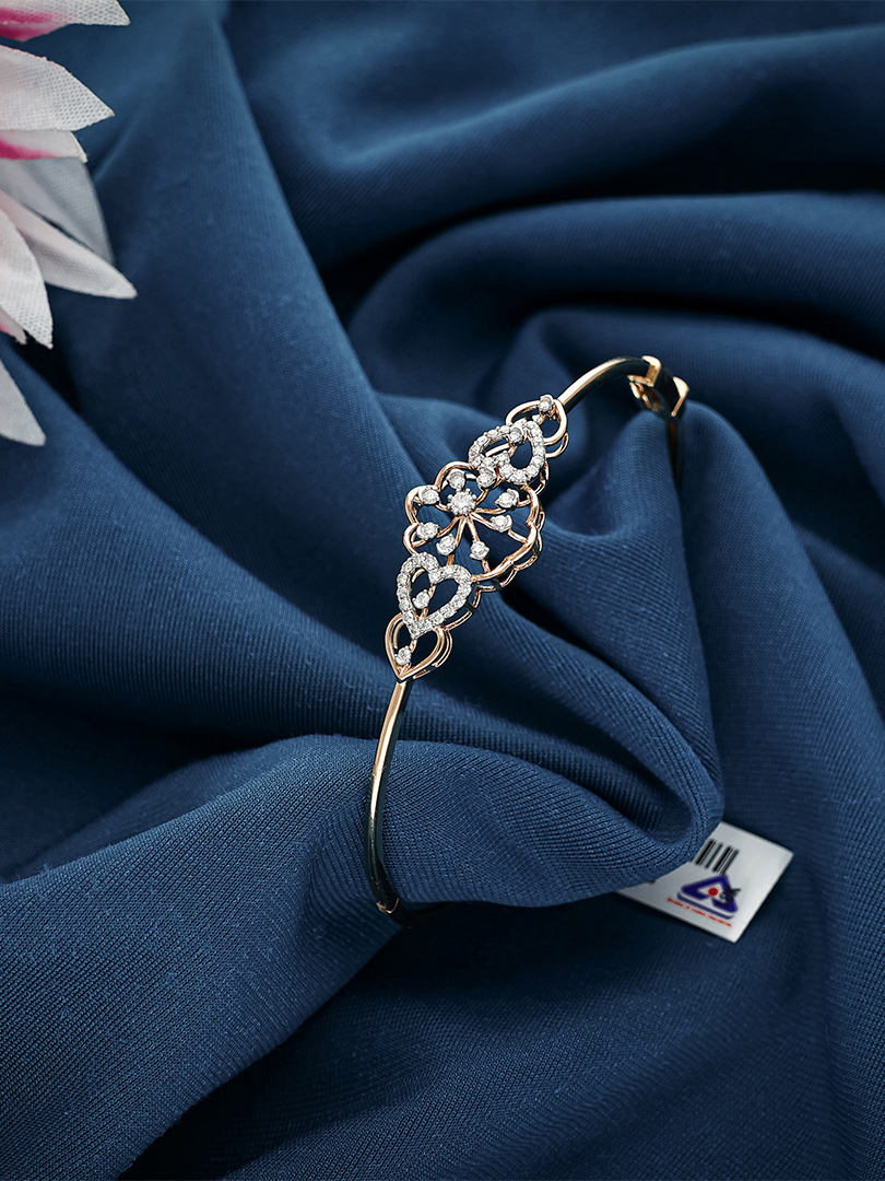 Elegant Diamond-Studded Gold Bracelet for Women - DLBR0149 S149 BR00149917139