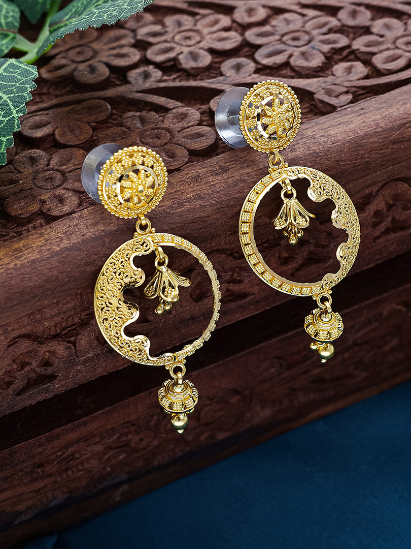 Royal Coin Filigree Hoop Earrings - ER15825 S202