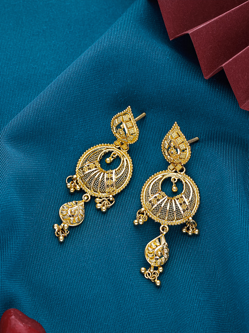 Royal Jhumki Motif Drop Earrings - ER15809 S202