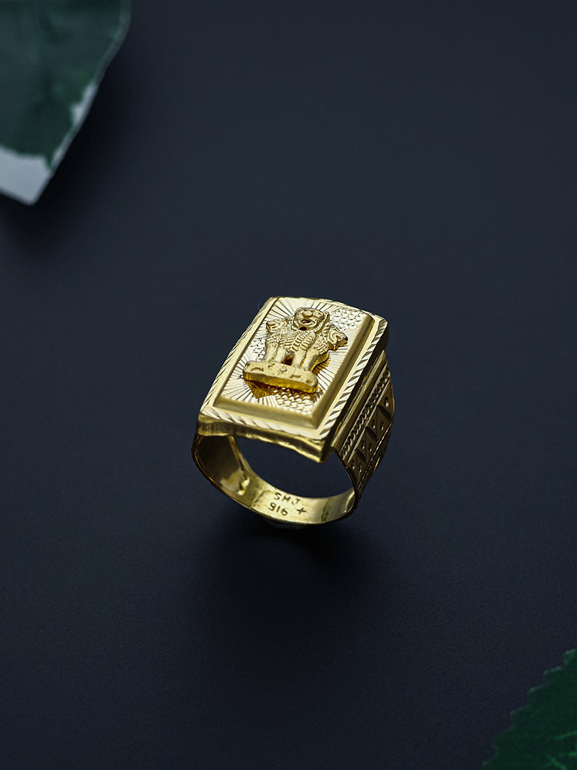 Ashoka Pillar Heritage Gents Gold Ring - RNG8451 S263